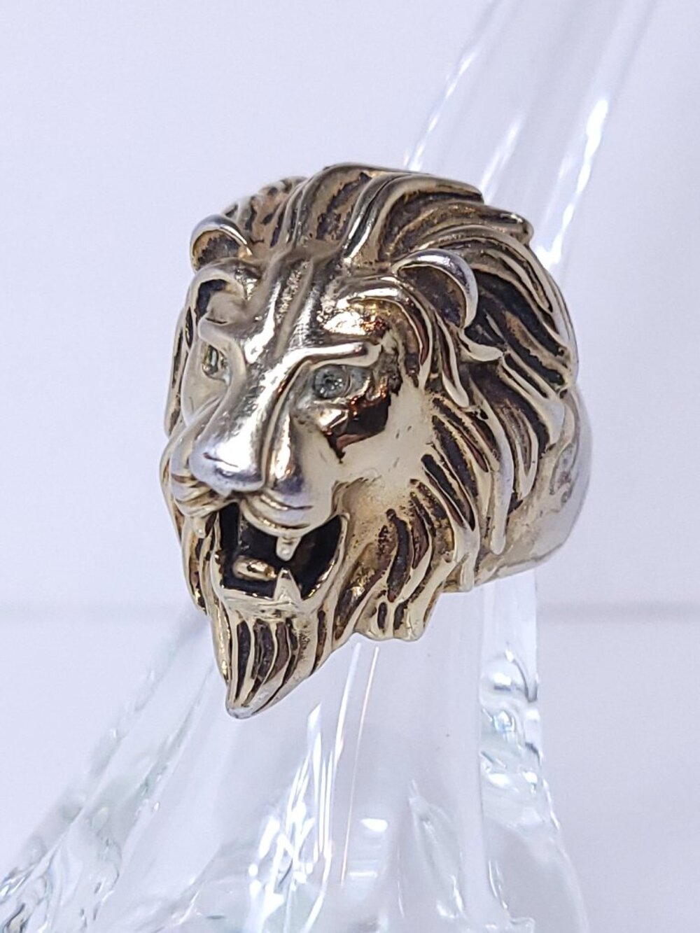 Large Stainless Steel Lion Head Ring
